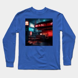 Cyberpunk Tokyo Ramen Shop Long Sleeve T-Shirt